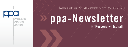 Newsletter Nr. 48/2020 vom 15.05.2020